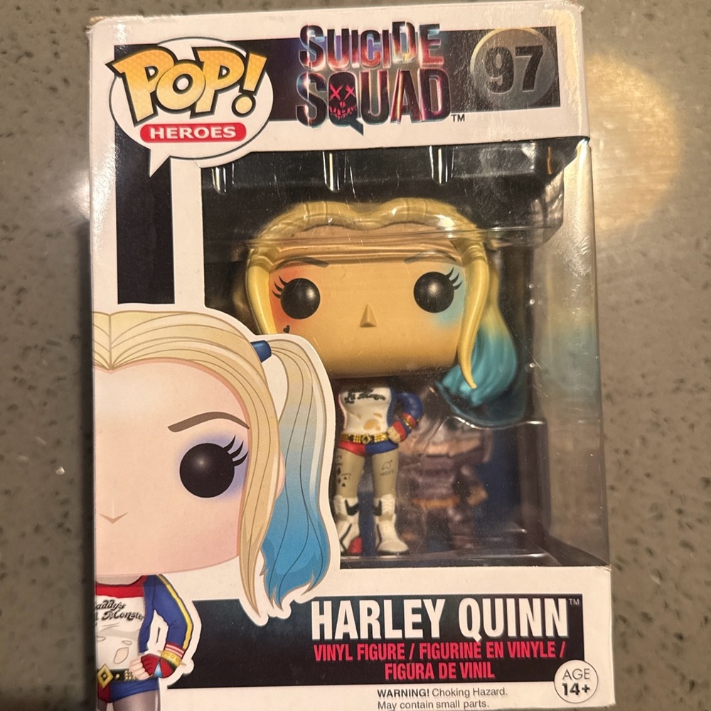 Funko Pop Harley Quinn with Blonde and Blue Hair